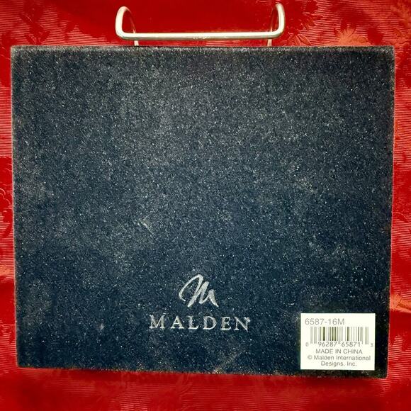 Y2K Malden 4x6 Photo Frame Flip Album Friends Book Silver Tone Metal Velvet Back - Picture 3 of 7